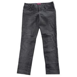 Alice + Olivia Jeans 8 Faded Black Trouser Slim Leg Cropped Low Rise 27" Inseam